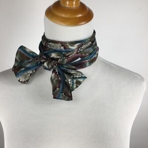 Aztec Southwest Pattern Scarf Vintage 1980s